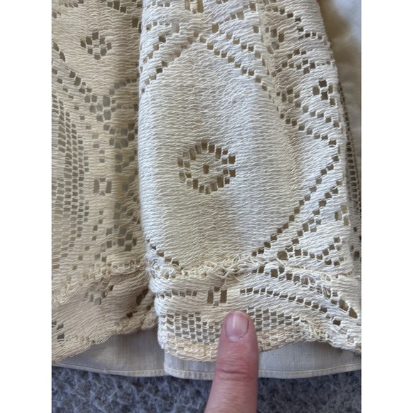 Vintage Gunne Sax Dress Size 7 Crochet Lace Corset Prairie Cottagecore Wedding - Picture 7 of 16